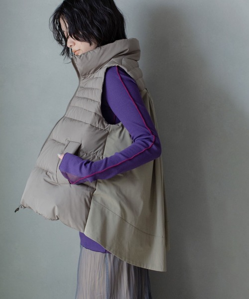 MARECHAL TERRE（マルシャルテル）の「ダウンベスト（ダウンベスト・レディース・ブラック/ネイビー/アイボリー/モカ・MEDIUM）」の9枚目の写真