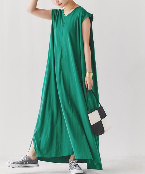 シルケット天竺フレアワンピース