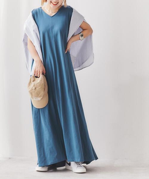 シルケット天竺フレアワンピース