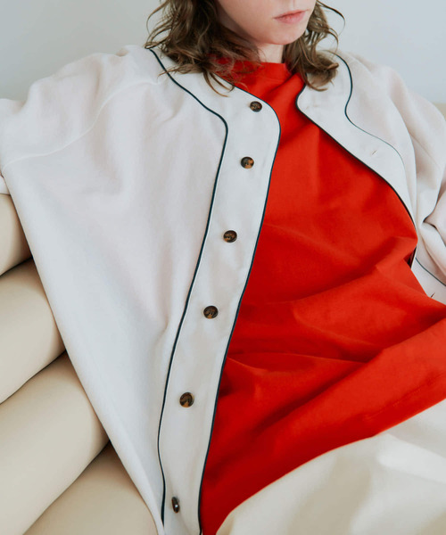 SENSE OF PLACE by URBAN RESEARCH(センスオブプレイスバイアーバンリサーチ)の「『セットアップ対応』リネンライクベースボールシャツ(5分袖)(シャツ/ブラウス・メンズ・アイボリー/チャコールグレー/グリーン・MEDIUM/LARGE)」の2枚目の写真