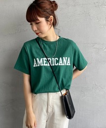 AMERICANA | [Americana/アメリカーナ] AMERICANA カレッジ風ロゴプリントTシャツ(Tシャツ/カットソー)