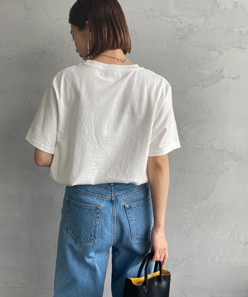 zuka　Americana グレー ロゴ Tシャツ LOGO TEE / ロゴティー（Tシャツ/カットソー）｜Onitsuka Tiger