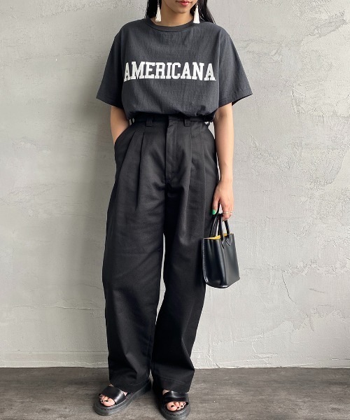 アメリカーナ　Ｔシャツ　スミクロ Americana(アメリカーナ)｜Mickey / ショートスリーブTシャツ