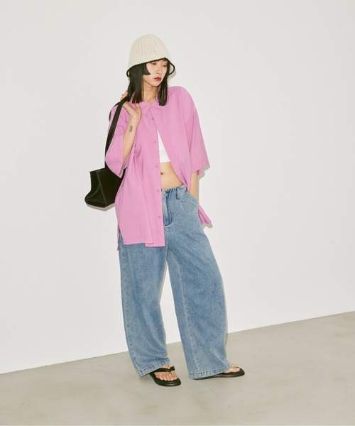 FEKETE(フェケテ)の「BI-COLOR SUMMER BUCKET HAT / バイカラーペーパーバケットハット(ハット・レディース・ホワイト/ライトブルー/ブラック・FREE)」の9枚目の写真