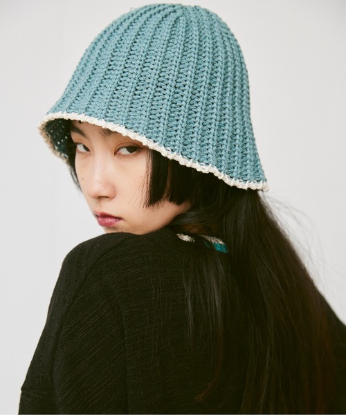 FEKETE(フェケテ)の「BI-COLOR SUMMER BUCKET HAT / バイカラーペーパーバケットハット(ハット・レディース・ホワイト/ライトブルー/ブラック・FREE)」の21枚目の写真