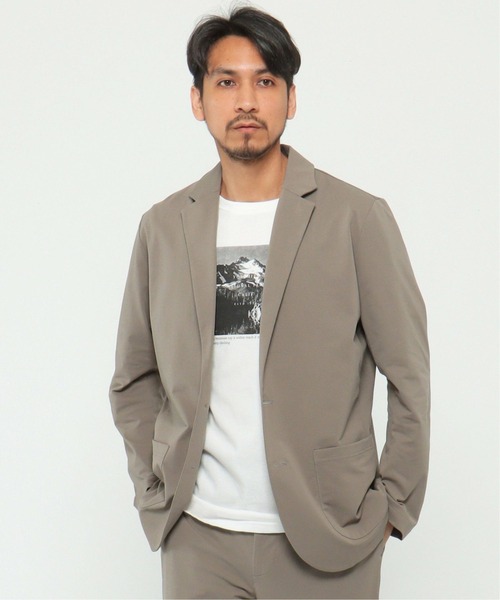 IKKA LOUNGE（イッカラウンジ）の「速乾カノコテーラードジャケット（テーラードジャケット・メンズ・ネイビー/オリーブ・S/M/L/XL）」の3枚目の写真