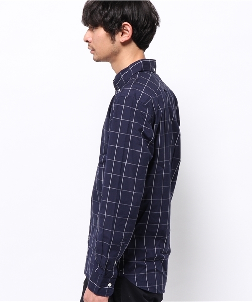 417 EDIFICE（フォーワンセブンエディフィス）の「◇ウィンドペン ボタンダウンシャツ （シャツ/ブラウス・メンズ・ネイビー/ホワイト・SMALL/LARGE/MEDIUM）」の5枚目の写真