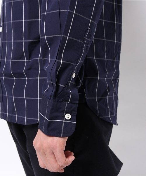 417 EDIFICE（フォーワンセブンエディフィス）の「◇ウィンドペン ボタンダウンシャツ （シャツ/ブラウス・メンズ・ネイビー/ホワイト・SMALL/LARGE/MEDIUM）」の9枚目の写真