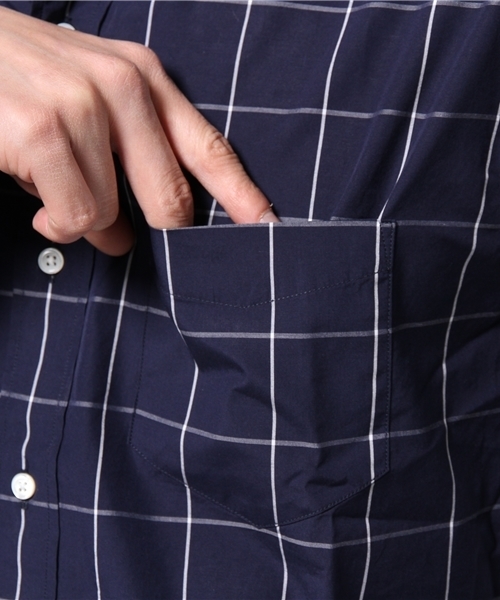 417 EDIFICE（フォーワンセブンエディフィス）の「◇ウィンドペン ボタンダウンシャツ （シャツ/ブラウス・メンズ・ネイビー/ホワイト・SMALL/LARGE/MEDIUM）」の12枚目の写真