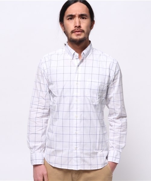 417 EDIFICE（フォーワンセブンエディフィス）の「◇ウィンドペン ボタンダウンシャツ （シャツ/ブラウス・メンズ・ネイビー/ホワイト・SMALL/LARGE/MEDIUM）」の15枚目の写真