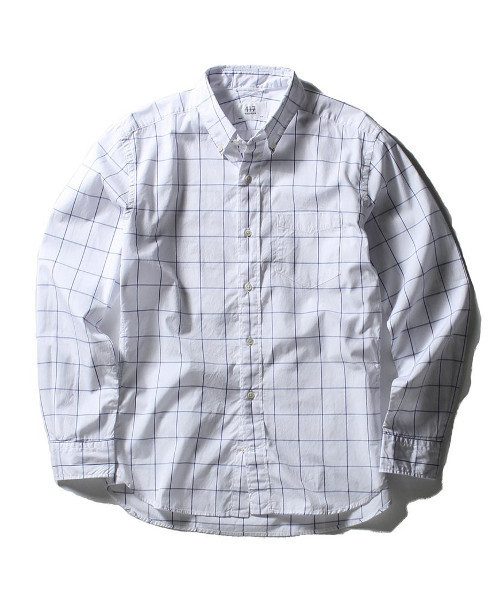 417 EDIFICE（フォーワンセブンエディフィス）の「◇ウィンドペン ボタンダウンシャツ （シャツ/ブラウス・メンズ・ネイビー/ホワイト・SMALL/LARGE/MEDIUM）」の3枚目の写真