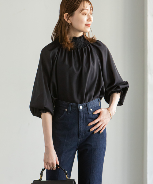 Noble(ノーブル)の「《追加》シャーリングシアーブラウス 3(シャツ/ブラウス・レディース・ベージュ/パープル/ネイビー/ブラウン・38/36)」の13枚目の写真