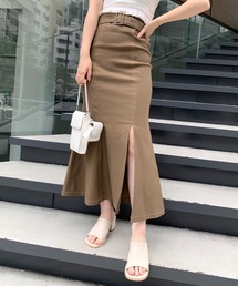 OLIVE des OLIVE | ベルト付きスリットマーメイドスカート(スカート)