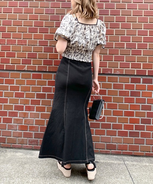 OLIVE des OLIVE（オリーブデオリーブ）の「ベルト付きスリットマーメイドスカート（スカート・レディース・ブラウン/ピンク/オフホワイト/ブラック・FREE）」の17枚目の写真