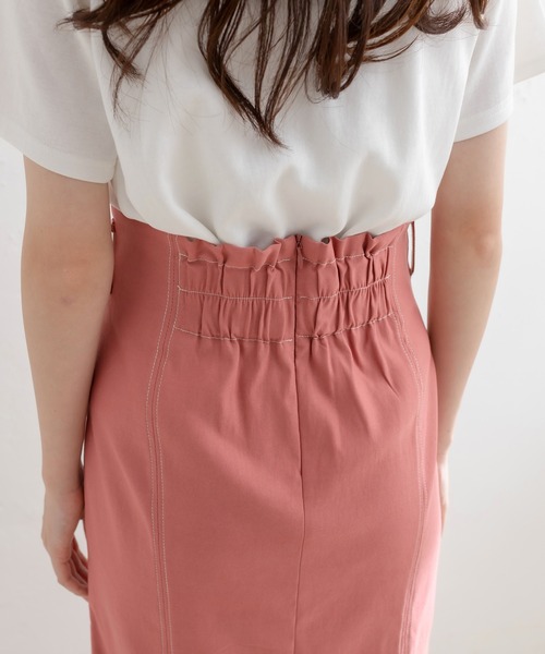 OLIVE des OLIVE（オリーブデオリーブ）の「ベルト付きスリットマーメイドスカート（スカート・レディース・ブラウン/ピンク/オフホワイト/ブラック・FREE）」の8枚目の写真