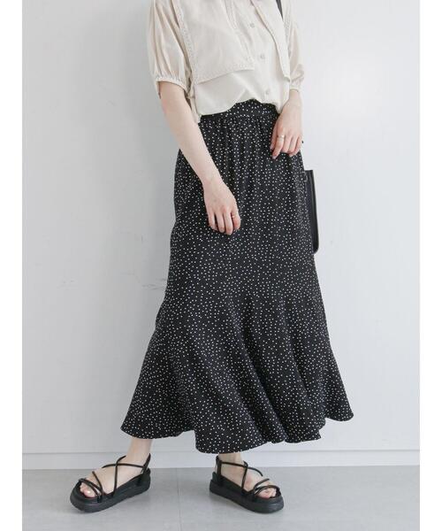 ehka sopo（エヘカソポ）の「ドットマーメイドスカート（スカート・レディース・ブラック/ネイビー/グリーン・ﾌﾘ-）」の21枚目の写真