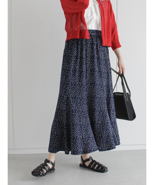 ehka sopo（エヘカソポ）の「ドットマーメイドスカート（スカート・レディース・ブラック/ネイビー/グリーン・ﾌﾘ-）」の3枚目の写真