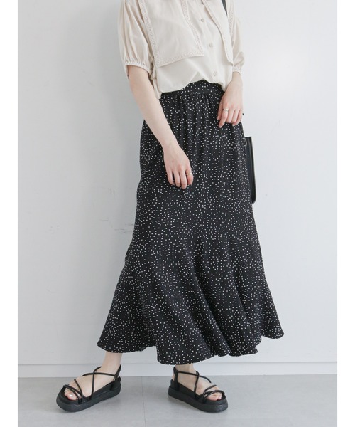 ehka sopo（エヘカソポ）の「ドットマーメイドスカート（スカート・レディース・ブラック/ネイビー/グリーン・ﾌﾘ-）」の12枚目の写真