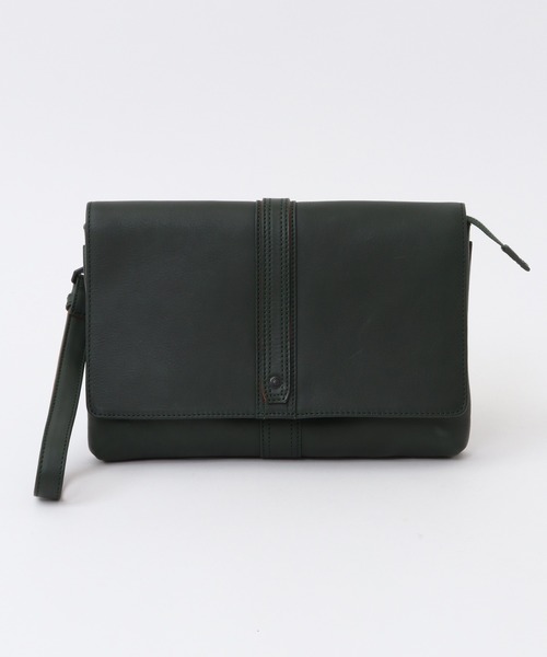 CROWDED CLOSET（クラウデッドクローゼット）の「【SOLATINE(ソラチナ)】2WAY蓋つきレザーバッグ（クラッチバッグ・メンズ・グリーン/キャメル/ネイビー/ブラック・FREE）」の3枚目の写真