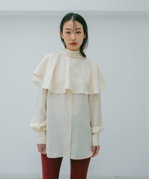 sahara | シノワズリシルキーブラウス/つけ襟/花柄/Multi Way Cape Chinoiserie Top(シャツ/ブラウス)