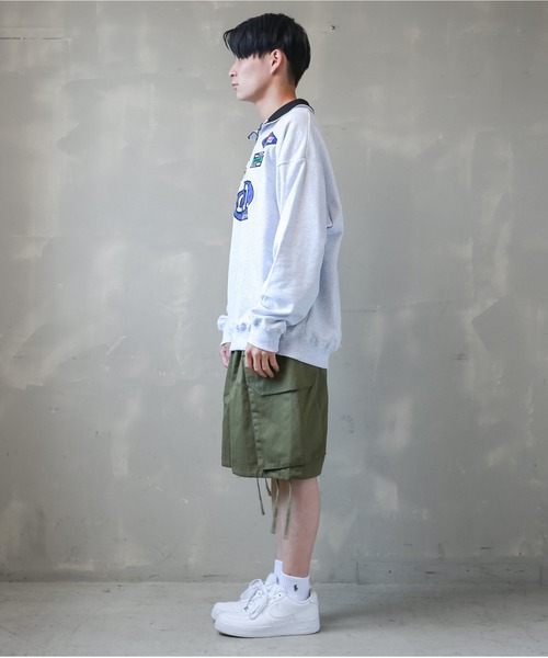 SPINNS（スピンズ）の「【ビッグシルエット】レーシングロゴワッペン ハーフジップスウェット（スウェット・メンズ・アッシュグレー/ブラック/レッド/グリーン系その他/ロイヤルブルー・ONESIZE）」の17枚目の写真