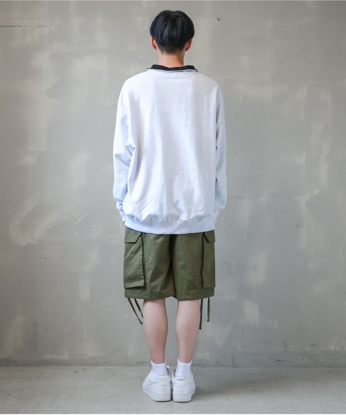 SPINNS（スピンズ）の「【ビッグシルエット】レーシングロゴワッペン ハーフジップスウェット（スウェット・メンズ・アッシュグレー/ブラック/レッド/グリーン系その他/ロイヤルブルー・ONESIZE）」の18枚目の写真