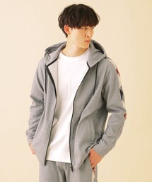 サイドラインチェックバックメッシュパーカー