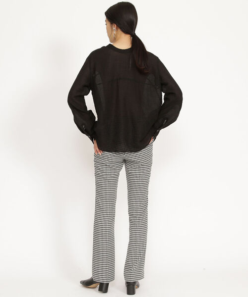 Ray BEAMS（レイビームス）の「Ray BEAMS / ワッシャー レースアップ ブラウス（シャツ/ブラウス・レディース・ブラック/ホワイト系その他6・ONE SIZE）」の13枚目の写真