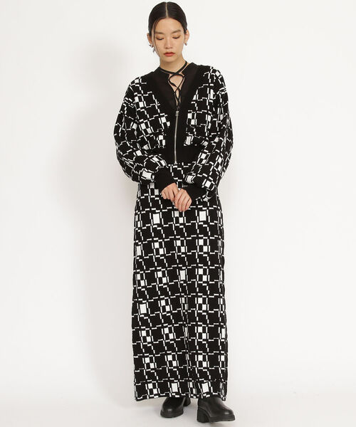 Ray BEAMS（レイビームス）の「Ray BEAMS / ワッシャー レースアップ ブラウス（シャツ/ブラウス・レディース・ブラック/ホワイト系その他6・ONE SIZE）」の9枚目の写真