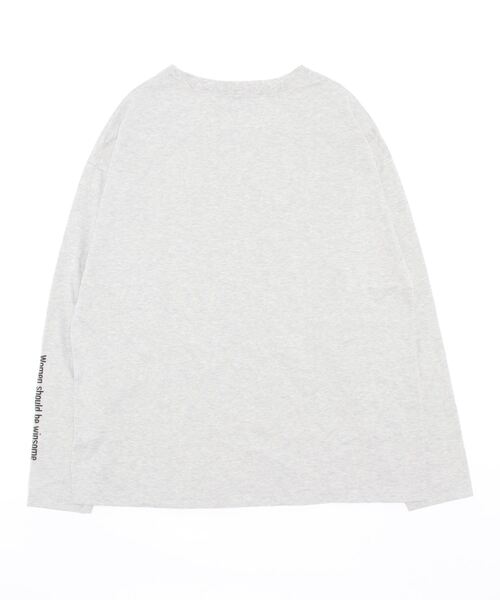 OUTERSUNSET（アウターサンセット）の「message long t-shirt（Tシャツ/カットソー・レディース・グレー/ホワイト・FREE）」の19枚目の写真