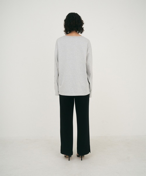 OUTERSUNSET（アウターサンセット）の「message long t-shirt（Tシャツ/カットソー・レディース・グレー/ホワイト・FREE）」の13枚目の写真