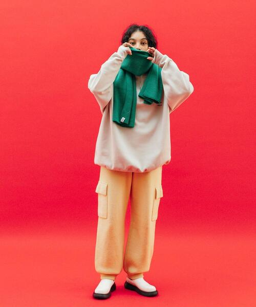 CITEN（シテン）の「＜CITEN＞ニット カーゴパンツ（カーゴパンツ・レディース・ブラック/クリーム・FREE）」の3枚目の写真