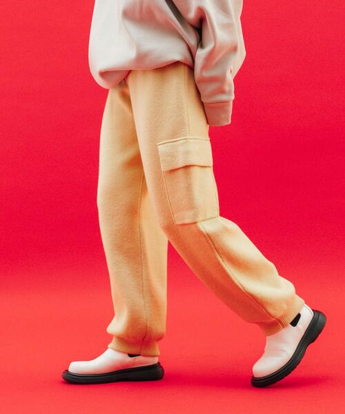 CITEN（シテン）の「＜CITEN＞ニット カーゴパンツ（カーゴパンツ・レディース・ブラック/クリーム・FREE）」の8枚目の写真