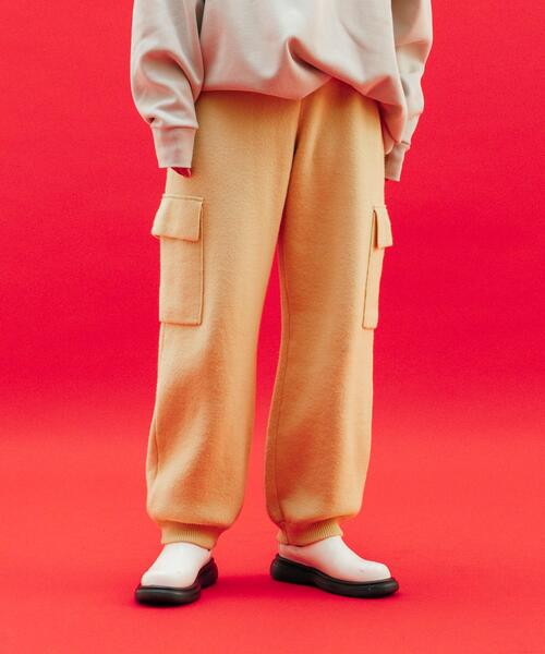 CITEN（シテン）の「＜CITEN＞ニット カーゴパンツ（カーゴパンツ・レディース・ブラック/クリーム・FREE）」の6枚目の写真