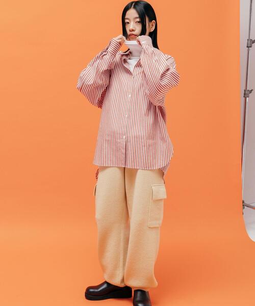 CITEN（シテン）の「＜CITEN＞ニット カーゴパンツ（カーゴパンツ・レディース・ブラック/クリーム・FREE）」の4枚目の写真