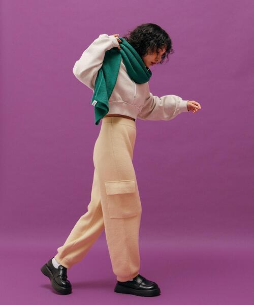 CITEN（シテン）の「＜CITEN＞ニット カーゴパンツ（カーゴパンツ・レディース・ブラック/クリーム・FREE）」の12枚目の写真