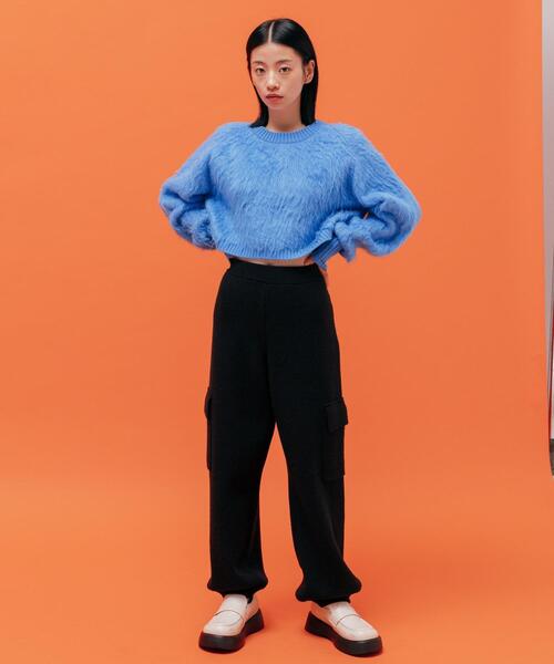 CITEN（シテン）の「＜CITEN＞ニット カーゴパンツ（カーゴパンツ・レディース・ブラック/クリーム・FREE）」の17枚目の写真