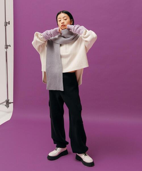 CITEN（シテン）の「＜CITEN＞ニット カーゴパンツ（カーゴパンツ・レディース・ブラック/クリーム・FREE）」の21枚目の写真