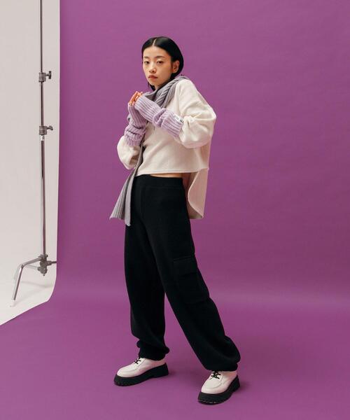 CITEN（シテン）の「＜CITEN＞ニット カーゴパンツ（カーゴパンツ・レディース・ブラック/クリーム・FREE）」の22枚目の写真