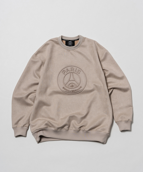Paris Saint-Germain】フェイクスウェード クルーネック スウェット