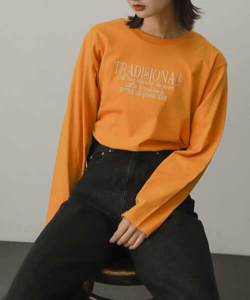 SENSE OF PLACE by URBAN RESEARCH（センスオブプレイスバイアーバンリサーチ）の「ロゴシシュウTシャツ（Tシャツ/カットソー・レディース・ブラック/アイボリー/マスタード・ONE）」の7枚目の写真