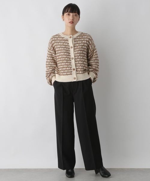 LOWRYS FARM（ローリーズファーム）の「２ＷＡＹガラショートカーディガン　167738（カーディガン/ボレロ・レディース・アイボリー/ブラック/グリーン・FREE）」の6枚目の写真