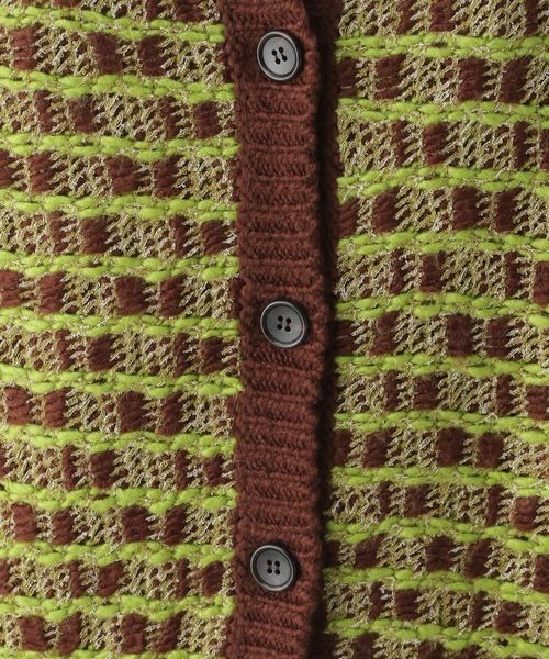 LOWRYS FARM（ローリーズファーム）の「２ＷＡＹガラショートカーディガン　167738（カーディガン/ボレロ・レディース・アイボリー/ブラック/グリーン・FREE）」の5枚目の写真