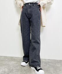 デニムワイドパンツ/B