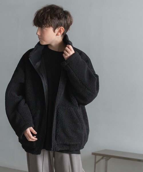 GLOBAL WORK（グローバルワーク）の「アソートボアブルゾン/AND YUA ANY/348101（ブルゾン・キッズ・ブラック/ブラック系その他・150cm/160cm）」の22枚目の写真