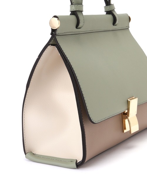 N.（N. Natural Beauty Basic）（エヌエヌナチュラルビューティーベーシック）の「◆配色フラップショルダーバッグ（ショルダーバッグ・レディース・ブラック/ベージュ/ライトグリーン・ﾌﾘ-）」の11枚目の写真