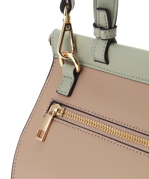 N.（N. Natural Beauty Basic）（エヌエヌナチュラルビューティーベーシック）の「◆配色フラップショルダーバッグ（ショルダーバッグ・レディース・ブラック/ベージュ/ライトグリーン・ﾌﾘ-）」の12枚目の写真