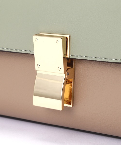 N.（N. Natural Beauty Basic）（エヌエヌナチュラルビューティーベーシック）の「◆配色フラップショルダーバッグ（ショルダーバッグ・レディース・ブラック/ベージュ/ライトグリーン・ﾌﾘ-）」の18枚目の写真