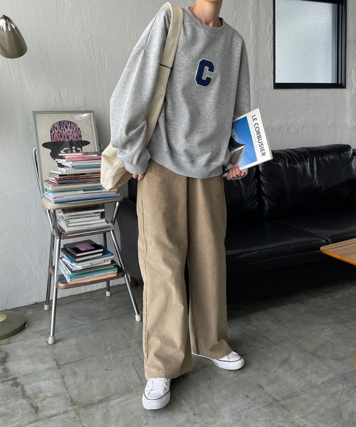 Chillfar(チルファー)の「ABCサガラワッペンスウェット(スウェット・レディース・杢グレー/チャコール/アイボリー/ダークグリーン系/ネイビー系/オートミール/レッド系・FREE)」の13枚目の写真