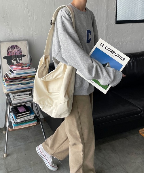 Chillfar(チルファー)の「ABCサガラワッペンスウェット(スウェット・レディース・杢グレー/チャコール/アイボリー/ダークグリーン系/ネイビー系/オートミール/レッド系・FREE)」の12枚目の写真